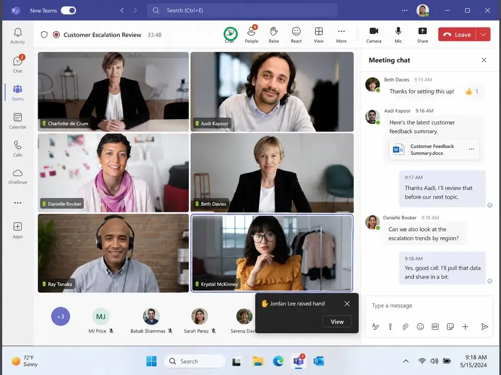 Pointerbench-Pro Teams meeting chat icon